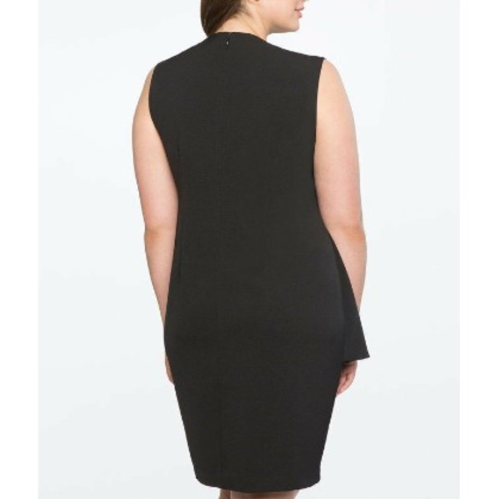 NWT Eloquii Black Ruffled Front Dress Size 20 - Picture 2 of 11